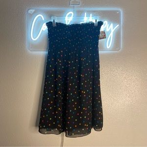 Black polka dot dress